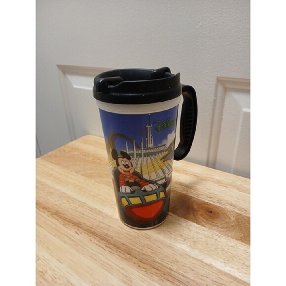 Disney Parks Space Mountain‎ Reusable Cup With Lid Mickey Mouse Goofy Tumbler